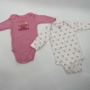 Set of Carter’s Long Sleeved One Pieces Size 3 Months